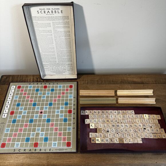 1948-1953 Vintage SCRABBLE Board Game Selchow & Righter - Picture 5 of 9